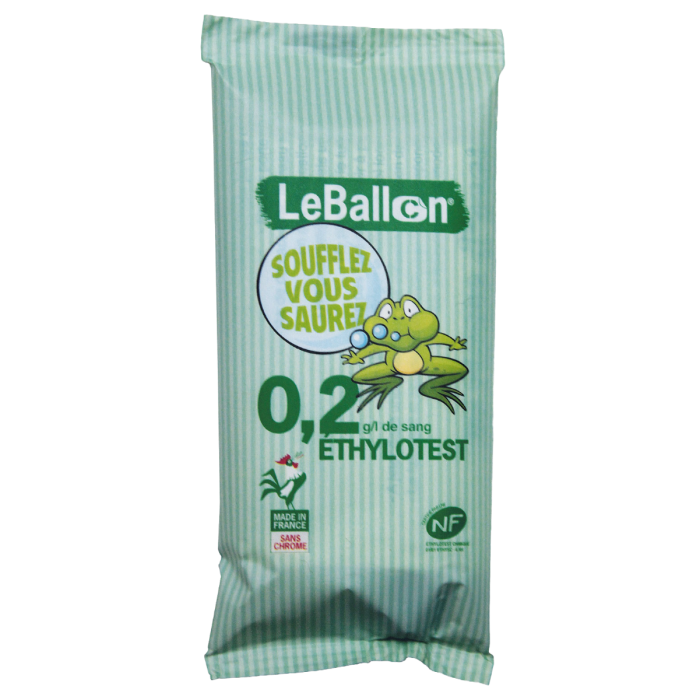 Lot de 25 Ethylotests NF à Usage Unique 0.2 G/L JEUNE CONDUCTEUR | Contralco