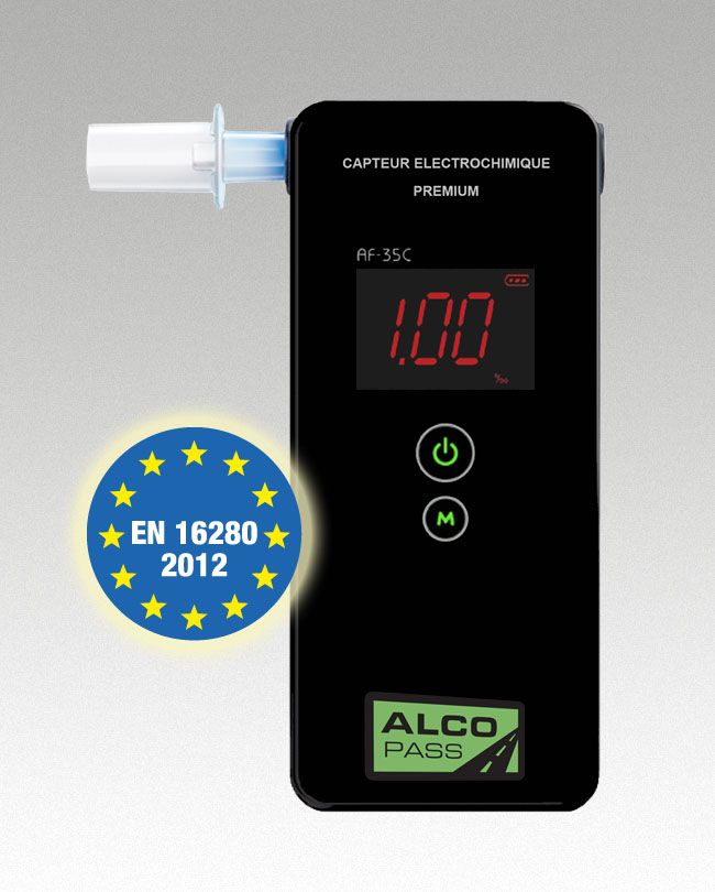 Alcopass AF 35C  Ethylotest Electronique Norm NF EN 16280 : 2012