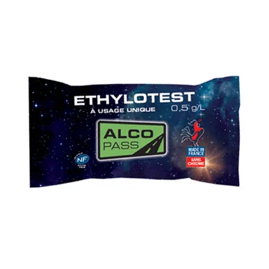 Lot de 50 Ethylotests Chimiques NF | type Ballon | Alcopass